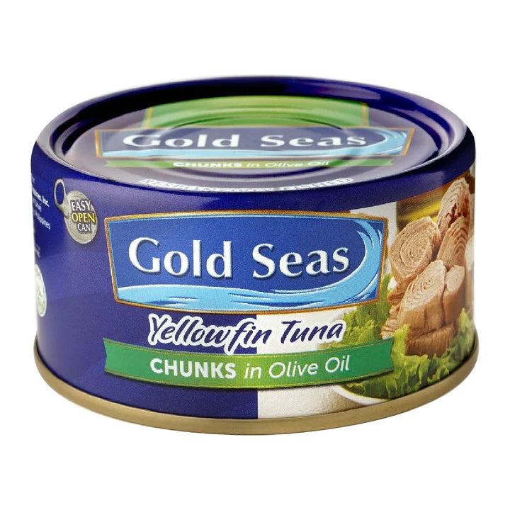 Gold Seas Yellowfin Tuna Chunks in Olive Oil Easy Open Can 90g