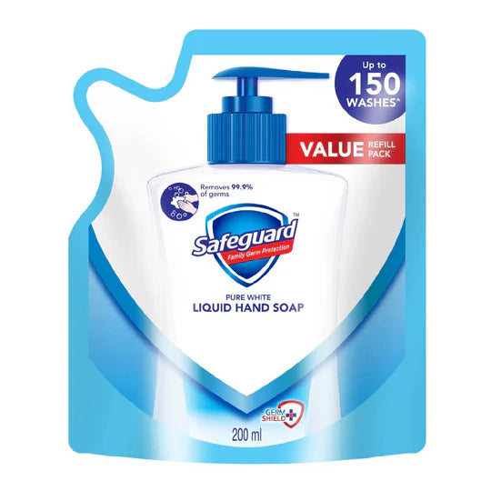 Safeguard Liquid Hand Soap White 200ml Refill
