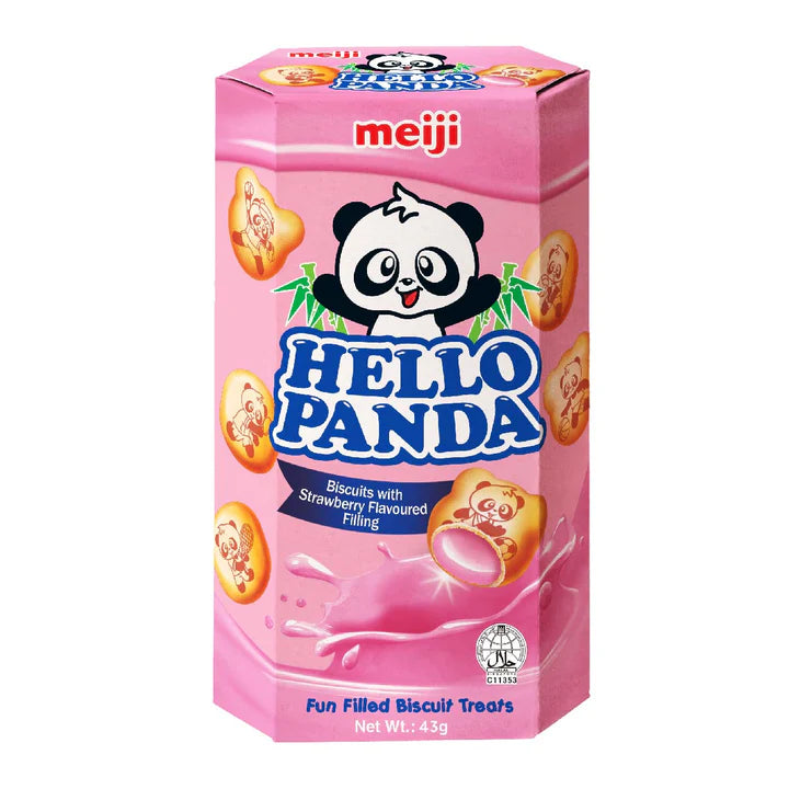 Meiji Hello Panda Strawberry Biscuits 43g