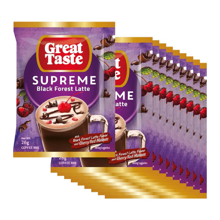 Great Taste Supreme Black Forest Latte Coffee Mix 10x26g
