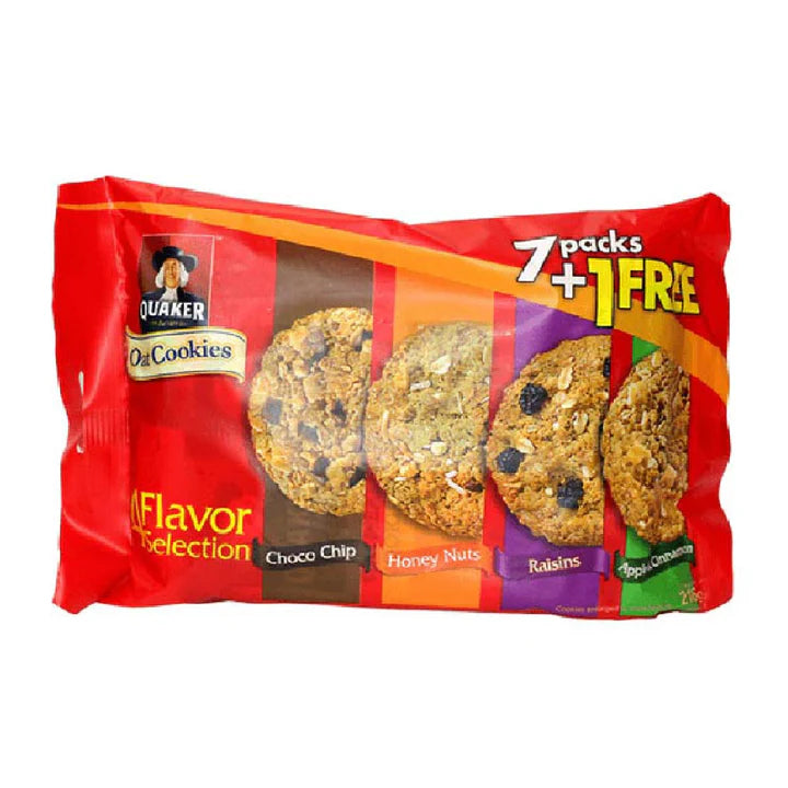 Quaker Oat Cookies Variety Packs 7+1 216g