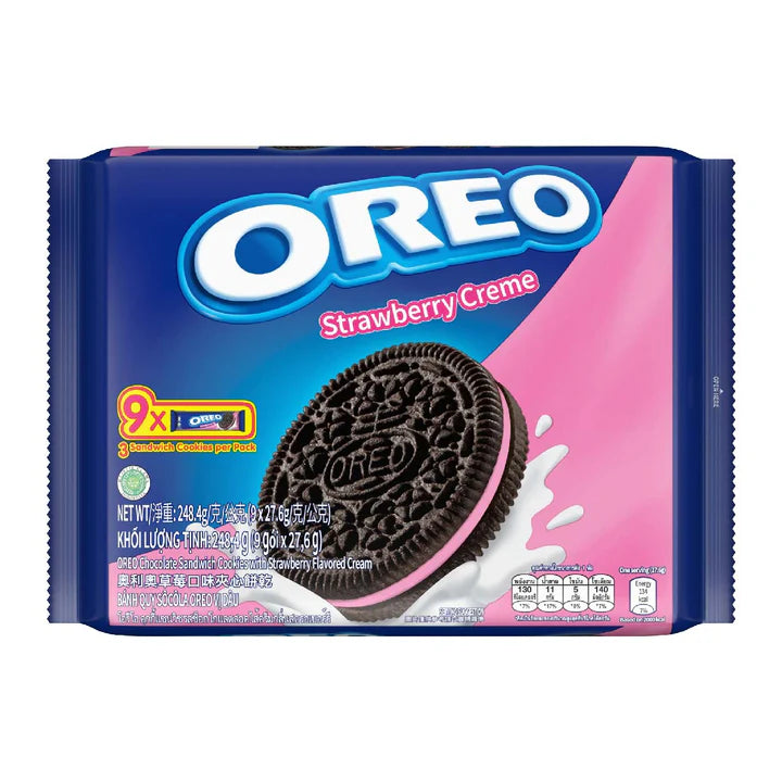 Oreo Strawberry Crème Sandwich Cookies 9x27.6g