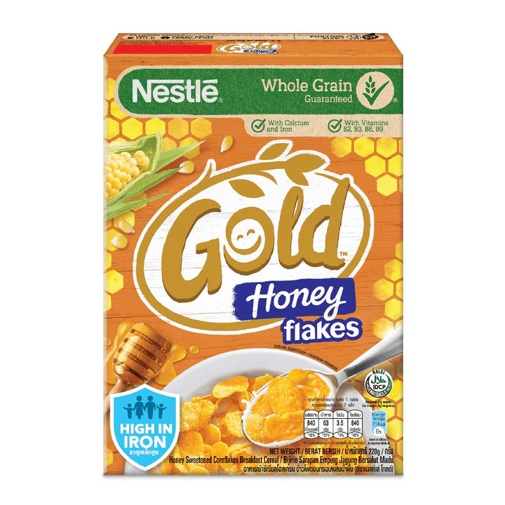 Nestle Gold Honey Flakes Cereal 220g