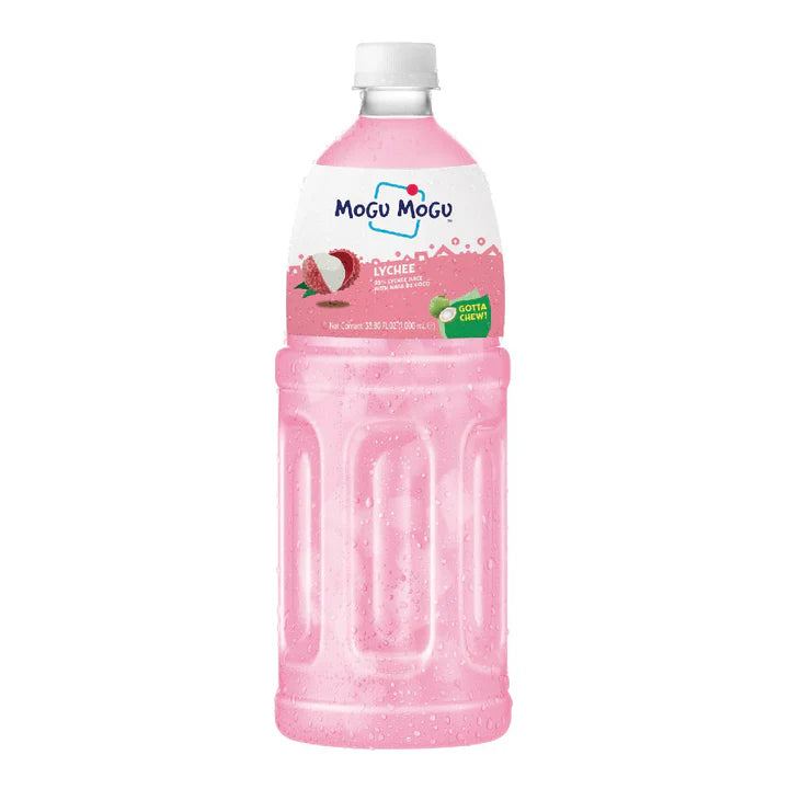 Mogu Mogu Lychee Juice with Nata de Coco 1L
