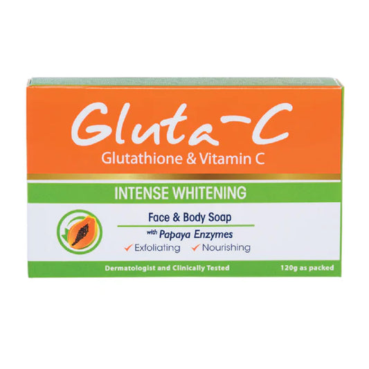 Gluta-C Intense Whtiening Face & Body Soap Papaya Enzymes 120g