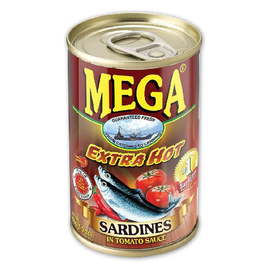 Mega Sardines in Tomato Sauce Extra Hot Easy Open 155g