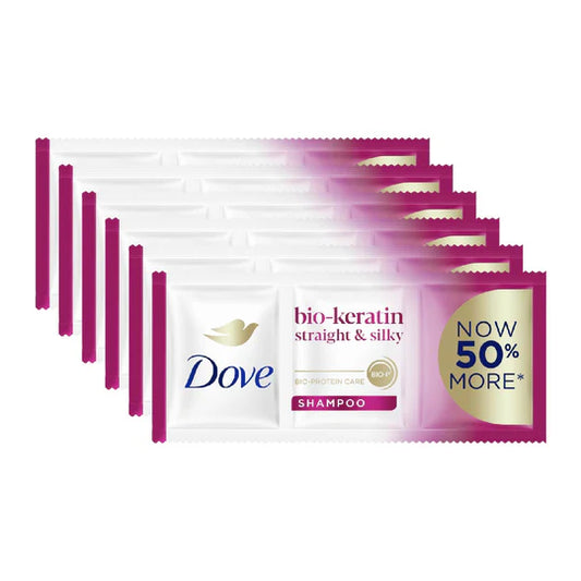 Dove Shampoo Bio-Keratin Straight & Silky Pink 6x13.5ml