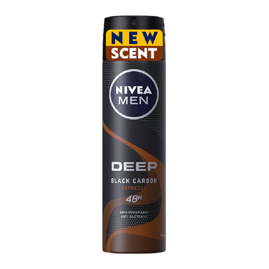 Nivea Men Deodorant Spray Deep Black Carbon Espresso 150ml