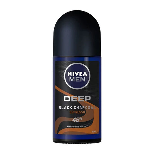 Nivea Men Deodorant Roll On Deep Black Charcoal Espresso 50ml