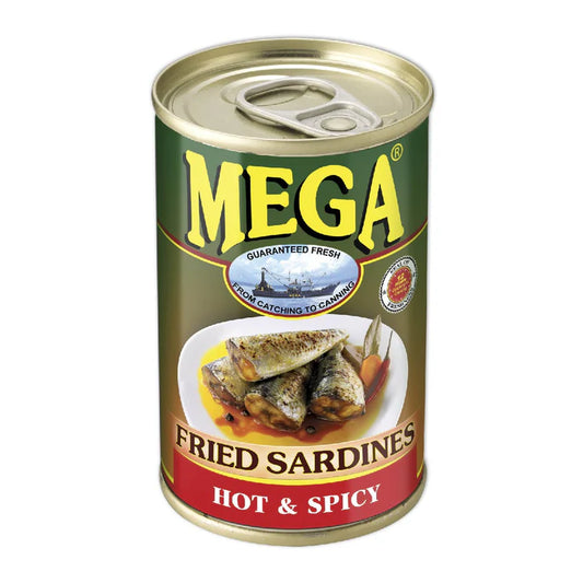 Mega Fried Sardines Hot & Spicy Easy Open Can 155g