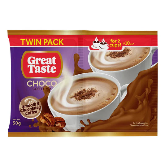 Great Taste Choco Coffee Mix Twin Pack 50g
