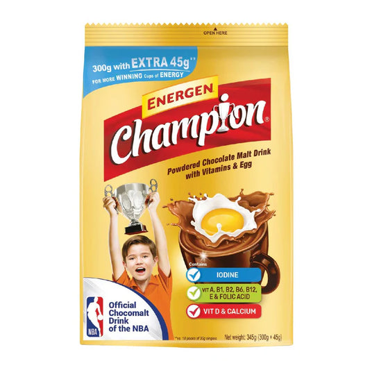 Energen Champion Powdered Chocolate Malt Drink 345g