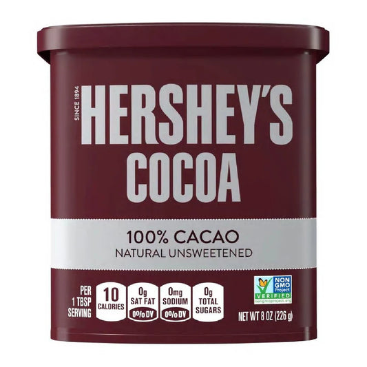Hershey's Cocoa 100% Cacao Natural Unsweetened Powder 8oz