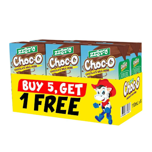 Zest-O Choc-O Chocolate Milk Drink 5x110ml+Free