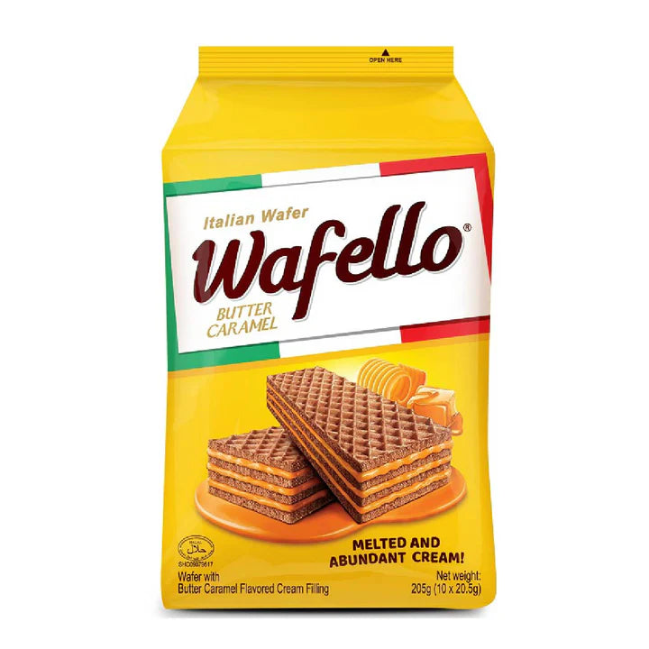 Wafello Butter Caramel Italian Wafer 10x20.5g