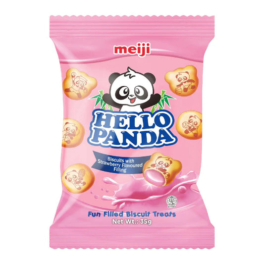 Meiji Hello Panda Strawberry Biscuits Pouch 35g