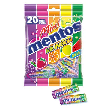 Mentos Mini Rolls Rainbow Chewy Dragees Candy 20s