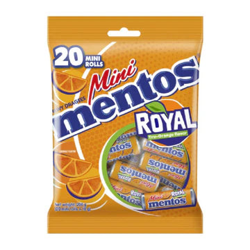 Mentos Mini Royal Tru-Orange Flavor Chewy Dragees Candy 20s